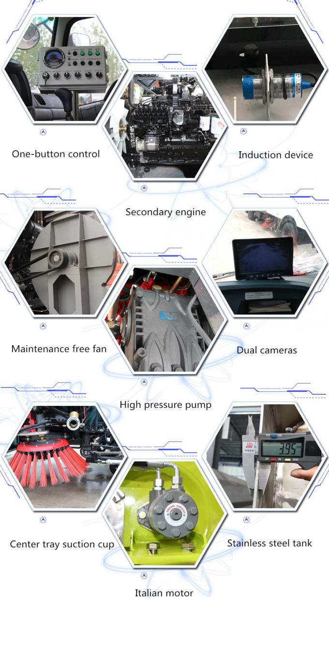 چین داغ ساخته شده جاده sweeper وسیله نقلیه sweeper وسیله ای با پمپ آب فشار بالا برای فروش