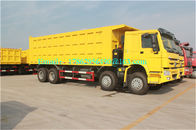کامیون کمپرسی 371 HP 8x4 دیزلی، کامیون شن و ماسه Q235 فولاد بدن