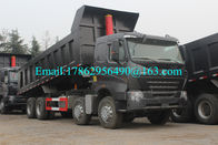 سیاه و سفید 371 HP 8x4 کامیون های سنگین وظیفه با ZF8118 دنده چرخ دنده و HW76 کابین