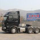 HW76 کابین Howo Sinotruk 6x4 تراکتور کامیون، 371HP دیزل کامیون تراکتور دوام