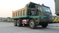 HOWO WD615.47 6x4 کامیون معدن با HW19712 انتقال ZZ3257N3847A