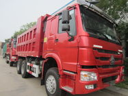 رنگ قرمز HOWO 371/336/290 / 266HP 6x4 10 کامیون کامیون کمپرسی / کامیون / کامیون کمپرسی
