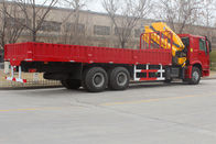 Sinotruk قرمز Howo جرثقیل کامیون / XCMG جرثقیل 6.3T 8T 10T 12T کامیون کامیون سنگین