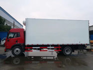 سفید یا قرمز 4x2 کوچک کامیون های یخ زده با مواد حمل بار فولاد ضد زنگ