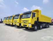 رنگ زرد SINOTRUK 6x4 یورو 2 کامیون های سنگین وظیفه با مخزن سوخت 400L