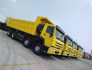 رنگ زرد SINOTRUK 6x4 یورو 2 کامیون های سنگین وظیفه با مخزن سوخت 400L