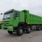 سبز رنگ ZZ3317N3867 12 چرخ کامیون واگن برقی با فرمان ZF8198
