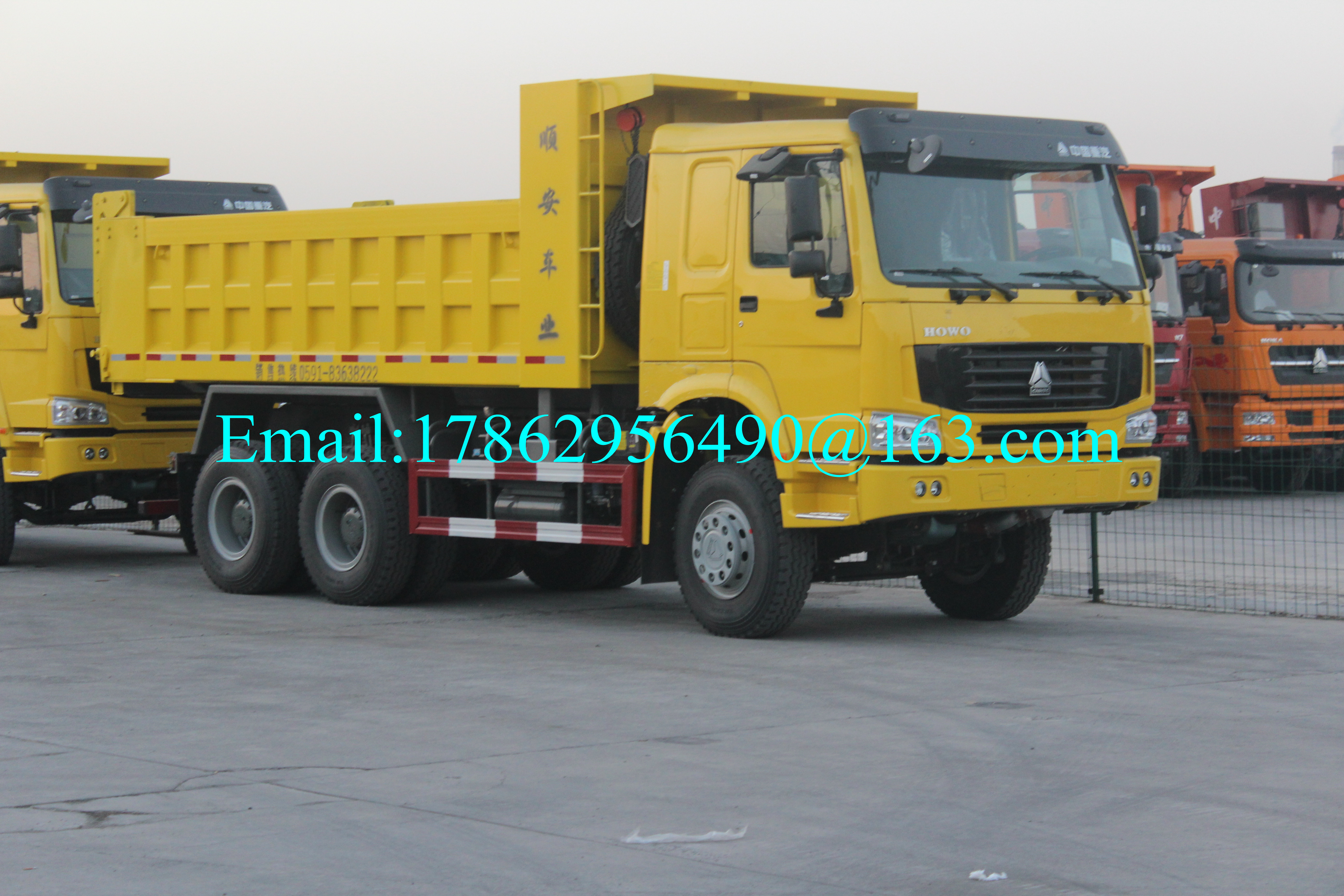 10 ویلر 6x4 زرد سنگین کامیون کمپرسی برای راه حل پروژه جاده ZZ3257N3847A