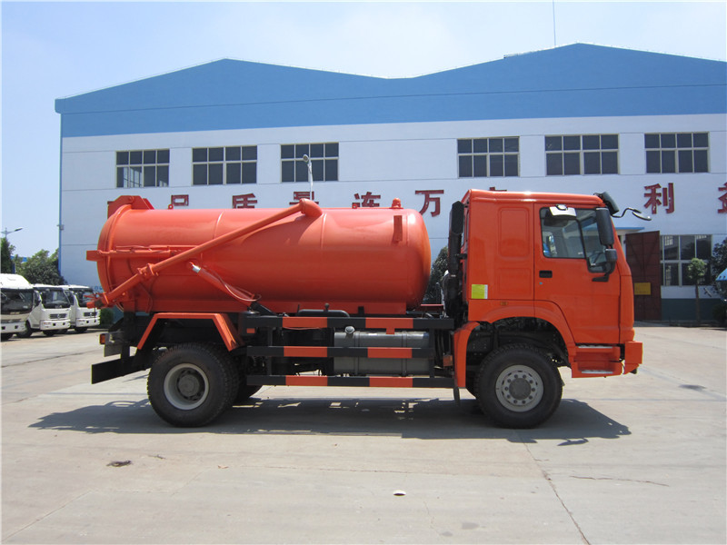 ظرفیت مخزن 10m3 کامیون مخصوص کامیون / فاضلاب کامیون 16000 کیلوگرمی بارگیری