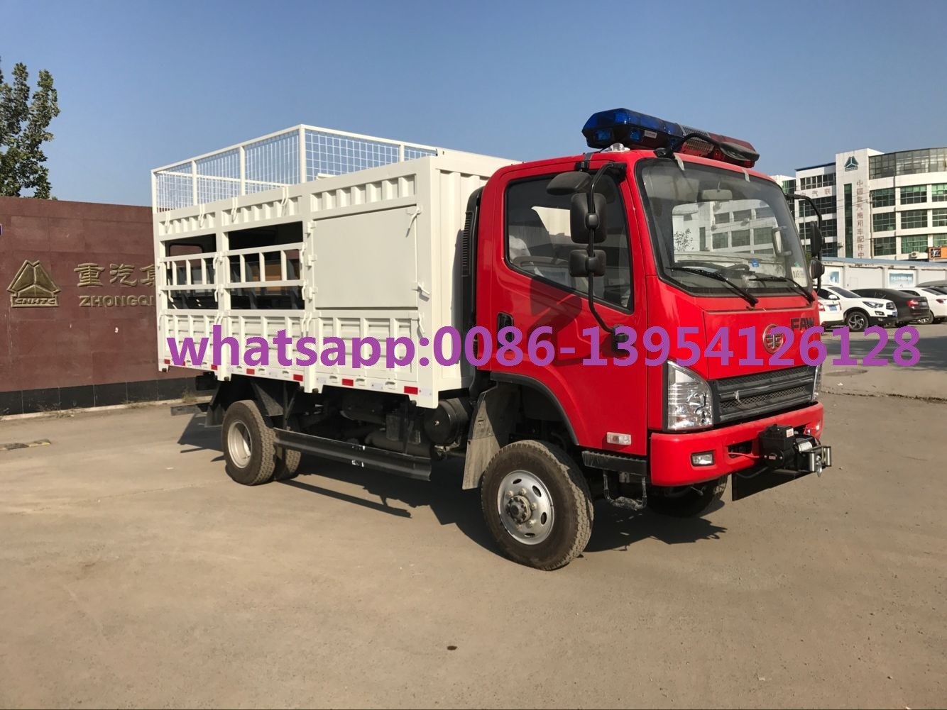 FAW Jiefang BIG V 4X4 کامیون محموله ویژه با Yuchai Engie 130HP