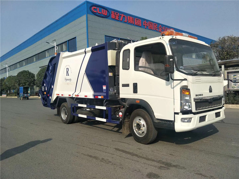 جمع آوری زباله های 5 یا 8 تنی زباله HOWO 4x2 140HP 8m³ / جمع آوری کامیون