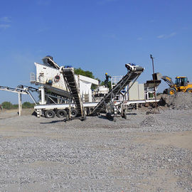 سنگ شکن فکی موبایل AC موتور ، دستگاه خرد کردن صخره 100-120 تن در ساعت برای کارخانه سنگ شکن سنگ