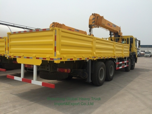 کاملاً جدید 6X4 HOWO کامیون تخت صاف سوار جرثقیل تلسکوپی بوم کامیون