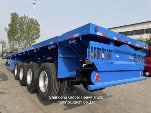 3 محور 40 تن 13.45m Wabco BPW محورها معلق هوا نیمه تریلر تخت تخت