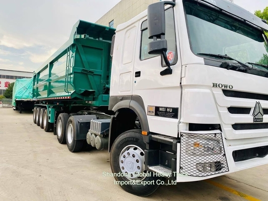 10 چرخ 6X4 40t Sinotruk HOWO کانتینر کارگو تریلر تراکتور سر کامیون