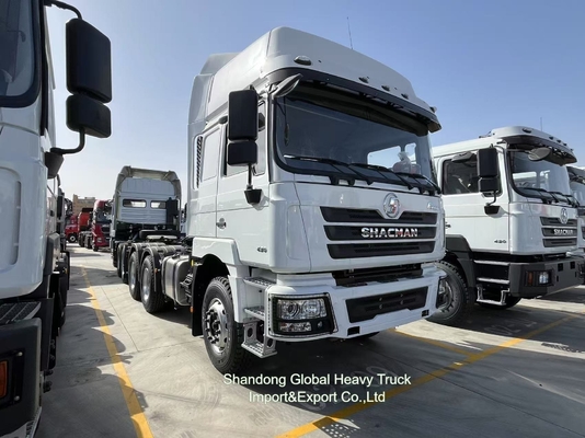 شاکمن کامپ کامیون تراکتور سر استفاده شده شاکمن F3000 X3000 6X4 371HP دست دوم کامپ کامیون