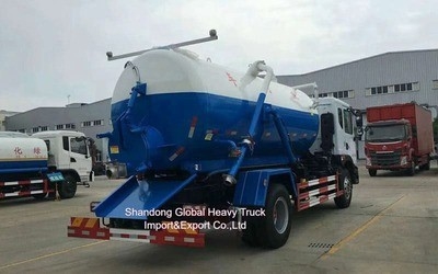 دونگفنگ 4cbm 4*2 کامیون مکش فاضلاب فاضلاب مکش خلاء تانکر کامیون