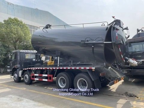 کامیون مکنده فاضلاب FAW 6X4 با پمپ فشار قوی و ظرفیت 20000 لیتر برای تمیز کردن کارآمد فاضلاب
