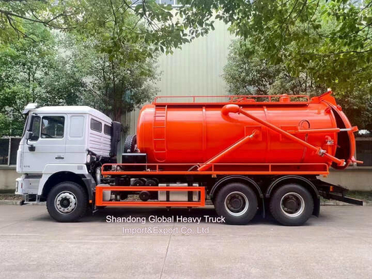 Rhd Shacman F3000 حفاری های هیدرو ترکیب فاضلاب خلاء مکش فاضلاب + 4000L آب تمیز