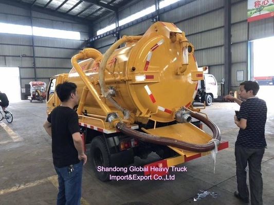 Dongfeng HOWO 4 × 2 کامیون مکش فاضلاب با ظرفیت مخزن 12m3 و موتور 190HP برای حذف موثر لجن