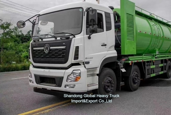 قیمت کارخانه 8*4 380hp کامیون مکش فاضلاب دونگفنگ شاسی 18000L مخزن