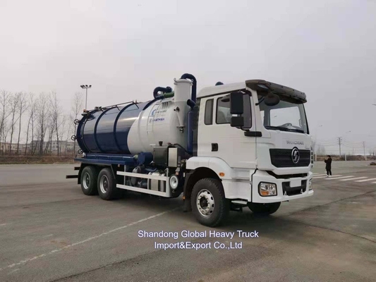 16cbm Shacman ماشین مکش مدفوع تانکر فاضلاب کامیون مکش فاضلاب کامیون