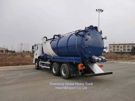 16cbm Shacman ماشین مکش مدفوع تانکر فاضلاب کامیون مکش فاضلاب کامیون