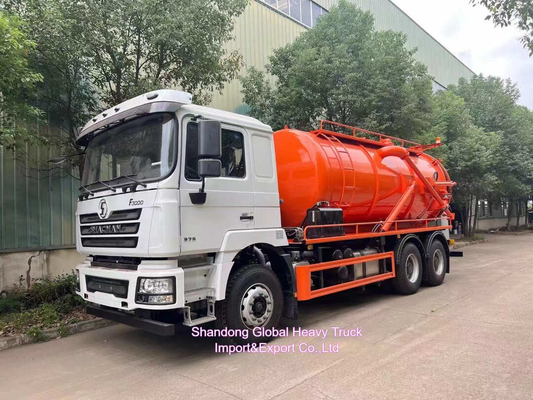 Rhd Shacman F3000 حفاری های هیدرو ترکیب فاضلاب خلاء مکش فاضلاب + 4000L آب تمیز