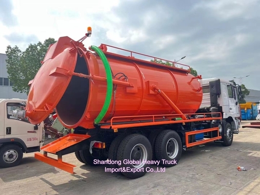 Rhd Shacman F3000 حفاری های هیدرو ترکیب فاضلاب خلاء مکش فاضلاب + 4000L آب تمیز