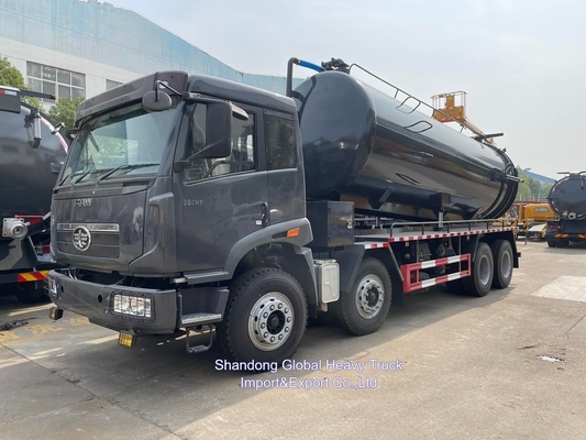 FAW 6X4 پمپ فشار بالا 20000L 20ton فاضلاب تمیز کردن آب مکش کامیون