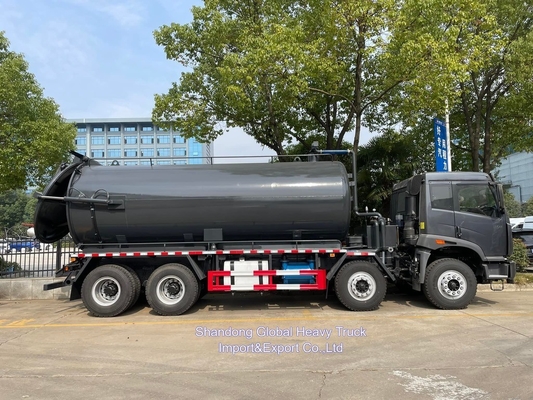 FAW 6X4 پمپ فشار بالا 20000L 20ton فاضلاب تمیز کردن آب مکش کامیون