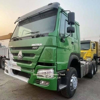 Howo 6x4 تراکتور کامیون استفاده شده Sinotruk LHD RHD رانندگی طولانی راه دور تریلر کامیون سر