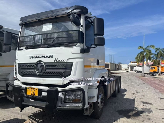 6X4 رانش چپ یا رانش راست 380HP Shacman F3000 تراکتور تریلر استفاده شده تراکتور سر کامیون