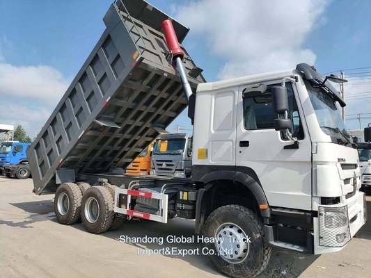 کامیون سنگین استفاده شده 6*4 375HP سینوتروک HOWO کامیون تپ کننده کامیون تپ
