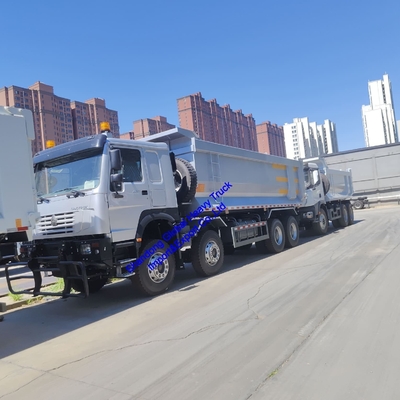 HOWO 7 8X4 371HP تپپر بازسازی شده سینوتروک HOWO کامیون 371HP 12 تایر