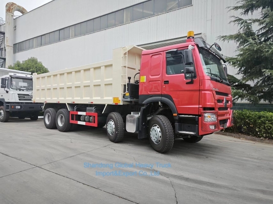 HOWO 7 8X4 371HP تپپر بازسازی شده سینوتروک HOWO کامیون 371HP 12 تایر