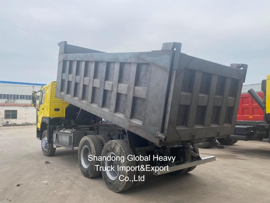 کامیون استفاده شده HOWO کامیون 8X4 / 6X4 کامپ کامپ Sinotruk Tipper 10 چرخ 50 تن کامیون کامپ کامپ استفاده شده