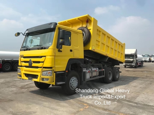 کامیون استفاده شده HOWO کامیون 8X4 / 6X4 کامپ کامپ Sinotruk Tipper 10 چرخ 50 تن کامیون کامپ کامپ استفاده شده
