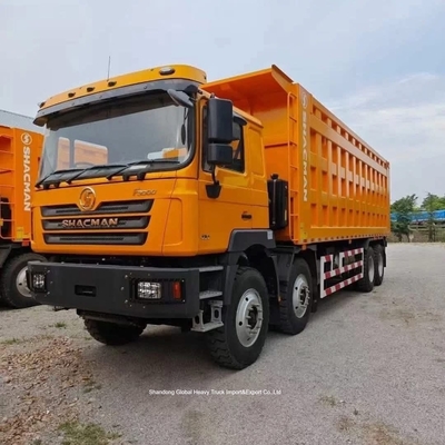 کامیون کمپرسی شاکمن F3000 8x4 با موتور دیزل 400 اسب بخاری و سبک بالابر جلو برای ساخت و ساز سنگین
