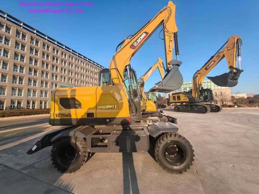 حفاری چرخ دار 7 تن با ظرفیت 0.23m3 و موتور 48 kW برای حرکت زمین