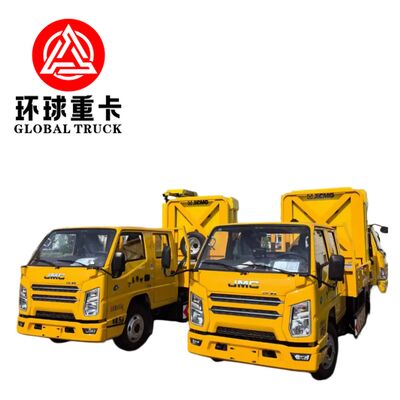 HOWO 4 × 2 350hp دیزل تراکه ی بالش تصادف با آسانسور قیچی برای امنیت جاده ای و حفاظت از منطقه ساختمانی نیجریه