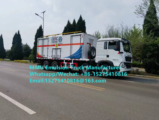 فروش داغ کامیون بارگیری مواد منفجره فله امولسیون HOWO 15T GLOBAL-BCRH-15 با قابلیت اختلاط و بارگیری در محل، خدمات انفجار معدن در مغولستان، قزاقستان، ازبکستان، اندونزی، کنگو، جمهوری دموکراتیک کنگو، گینه، MMU
