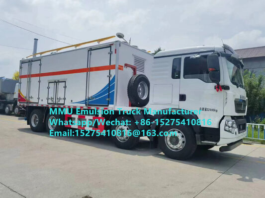 فروش داغ کامیون بارگیری مواد منفجره فله امولسیون HOWO 15T GLOBAL-BCRH-15 با قابلیت اختلاط و بارگیری در محل، خدمات انفجار معدن در مغولستان، قزاقستان، ازبکستان، اندونزی، کنگو، جمهوری دموکراتیک کنگو، گینه، MMU
