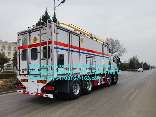 کامیون امولسیون مخلوط و بارگیری هوشمند HOWO 15T BCRH-15 با کیفیت خوب برای خدمات انفجار معدن در مغولستان، قزاقستان، ازبکستان، اندونزی، کنگو، گینه، تانزانیا MMU