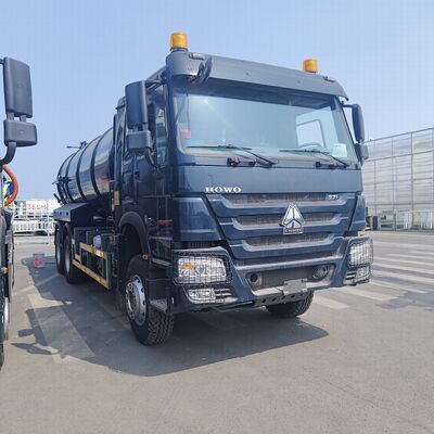 HOWO 15CBM کامیون مکش فاضلاب خلاء با نوع راننده 6 × 4 و موتور 336HP برای تمیز کردن مخزن سپتیک و حمل و نقل گل
