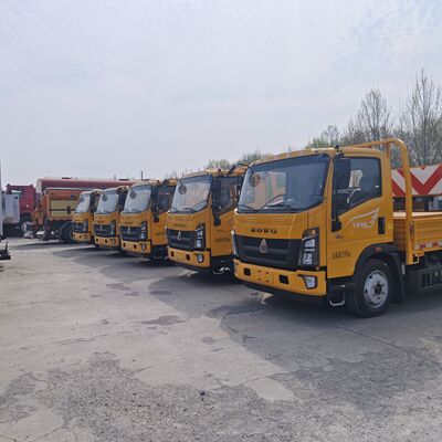 HOWO 4×2 کامیون پکن تصادف موتور دیزل با سیستم کنترل هیدرولیک و طراحی ماژولار جذب انرژی برای ایمنی بزرگراه
