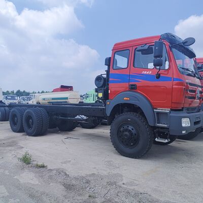 BEIBEN 2638 6 × 6 کامیون سنگین معدن با 380HP موتور WEICHAI و 30-35 تن بار مفید برای معدن جاده ای