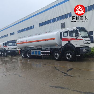 Beiben 8×8 35000L سنگین وظیفه غیر جاده ای سوخت Bowser کامیون برای معدن کنگو