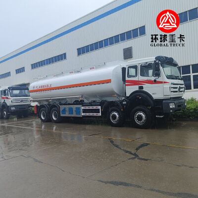 Beiben 8×8 35000L سنگین وظیفه غیر جاده ای سوخت Bowser کامیون برای معدن کنگو