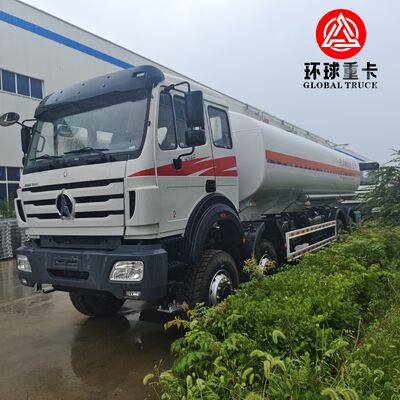 Beiben 8×8 35000L سنگین وظیفه غیر جاده ای سوخت Bowser کامیون برای معدن کنگو